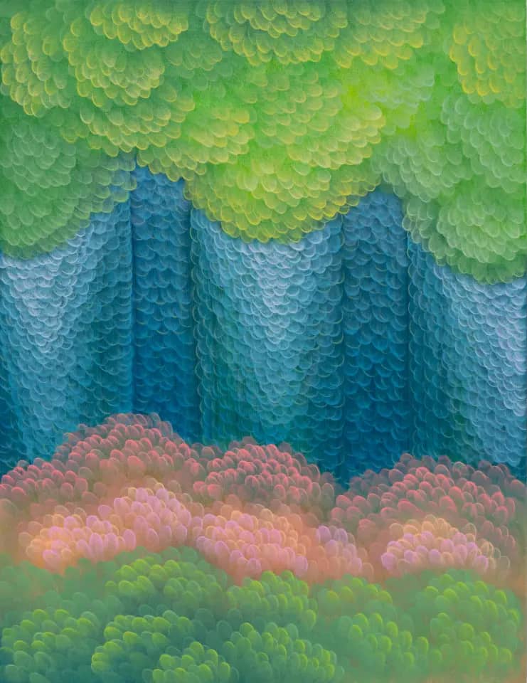 Green fortress(2), oil on canvas 2024 by Yoon Gyeom