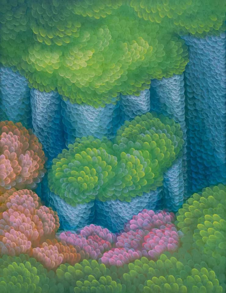 Green fortress, oil on canvas 2024 by Yoon Gyeom