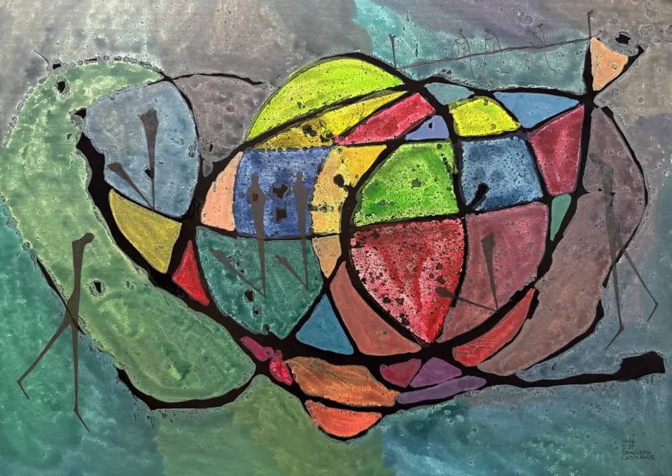 Becoming Light for One Another, India ink, watercolour, pencil on paper 2026 by DUNGZAK CESTLAVIE