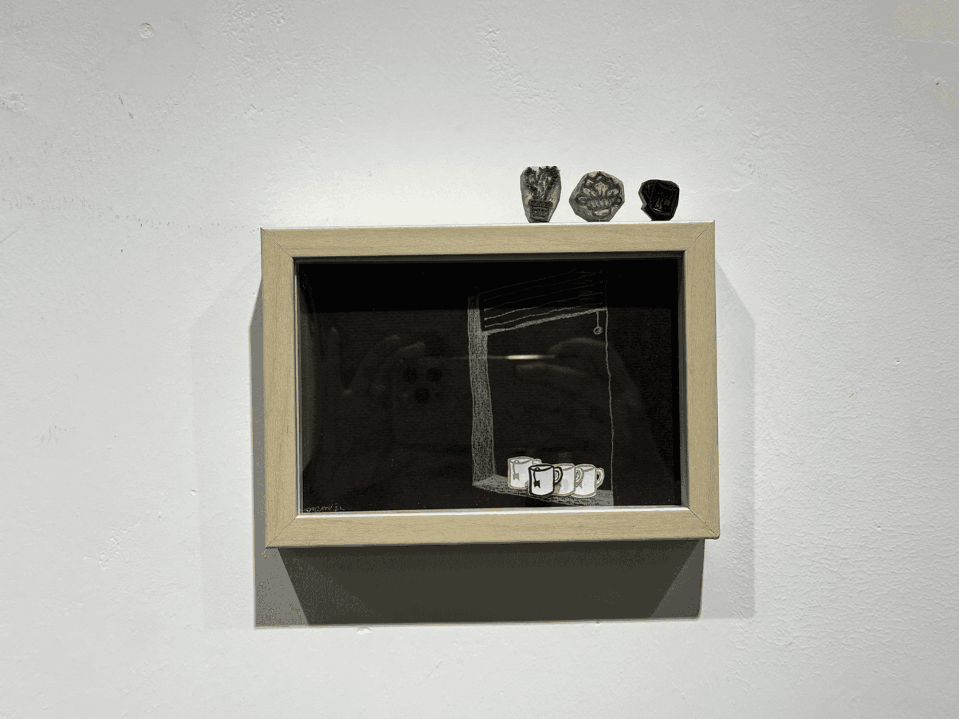 그여자의 취향, 지우개도장,mixed media 2024 - 조교연