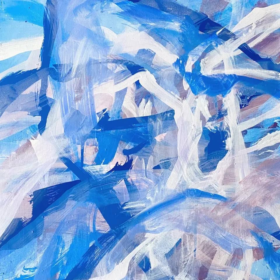 Scattered lights 2, Oil on canvas 2025 by Kim Reisi