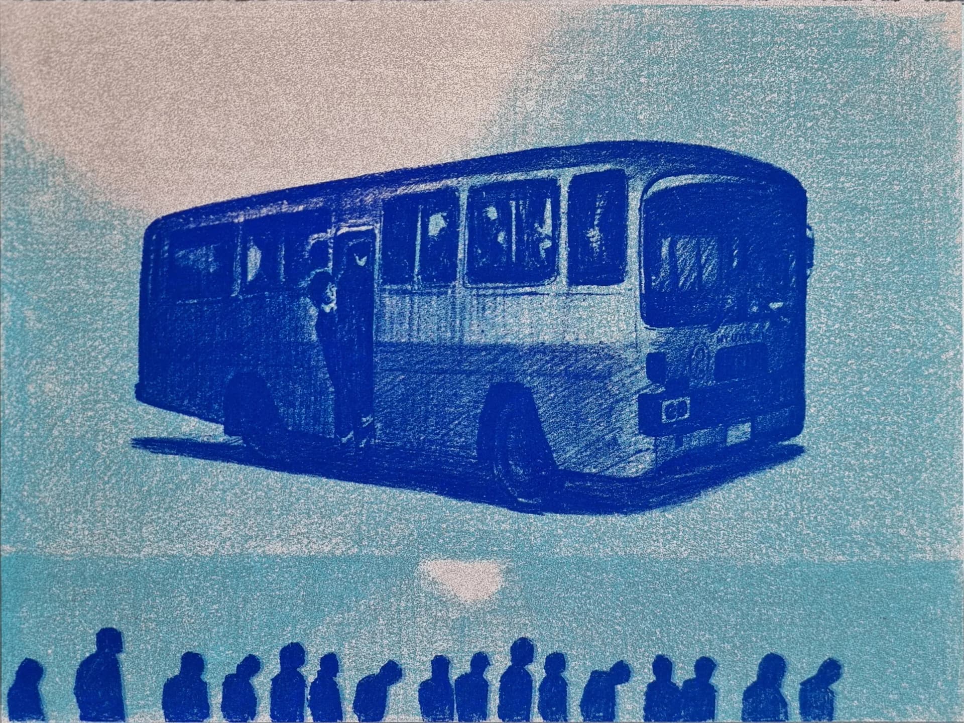 blue, silkscreen print 2026 - 정명국