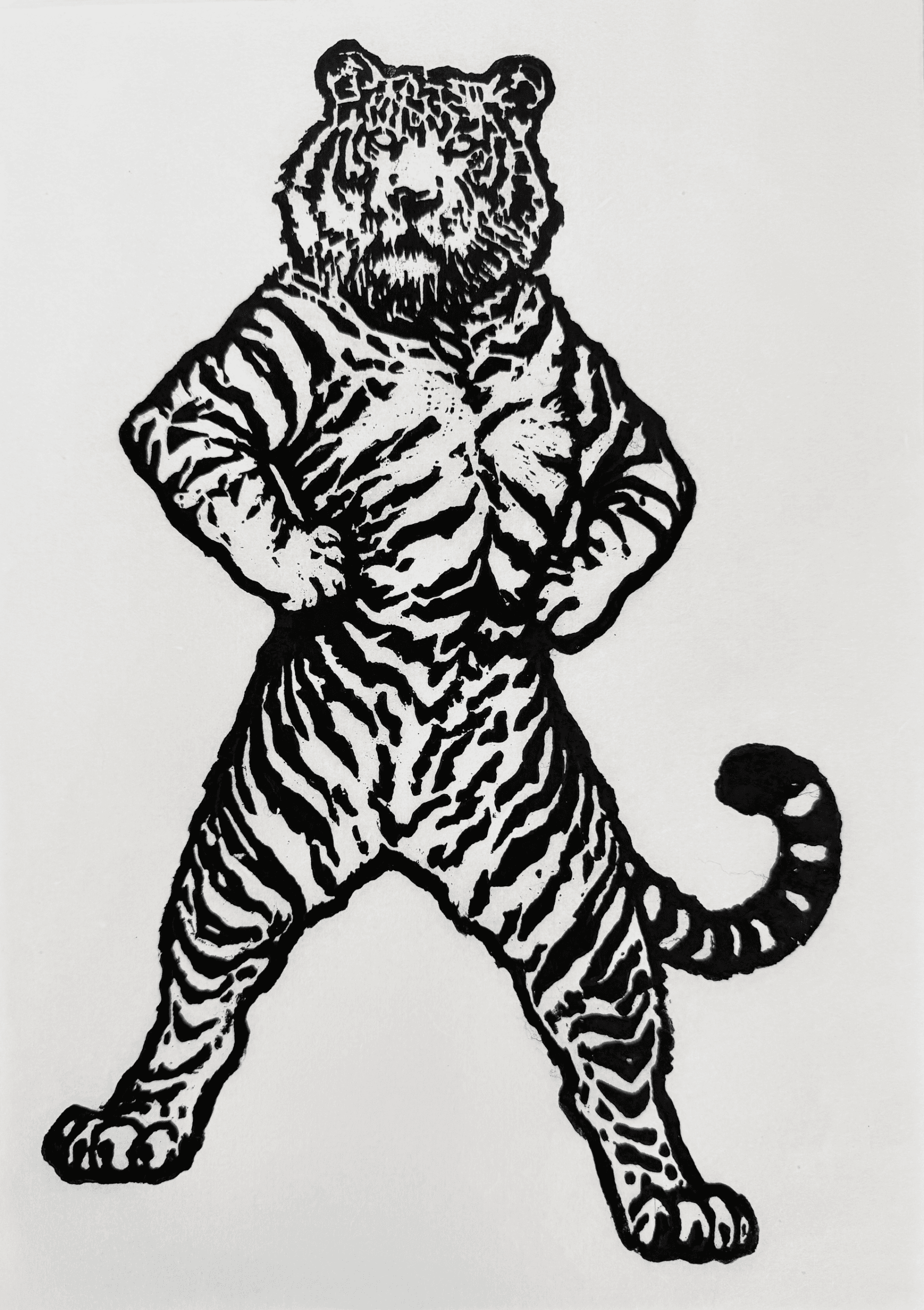 작은 땅의 야수들, woodcut 2026 - 한경화