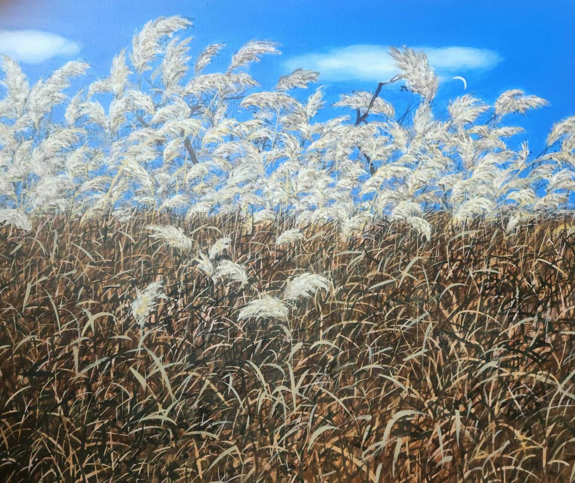 억새바람 2, 캔버스에 아크릴릭 2026 - 임옥상