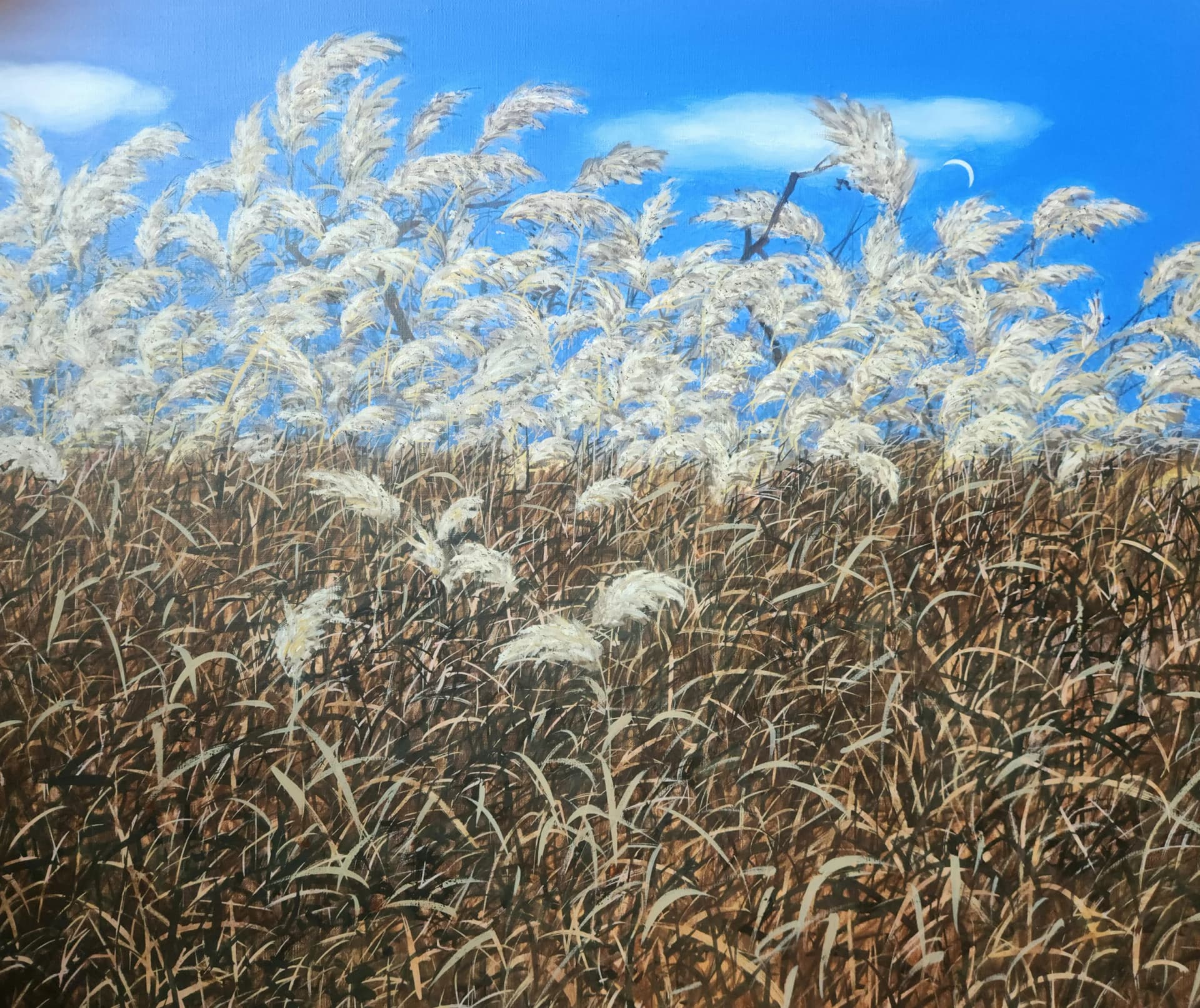 억새바람 2, 캔버스에 아크릴릭 2026 - 임옥상
