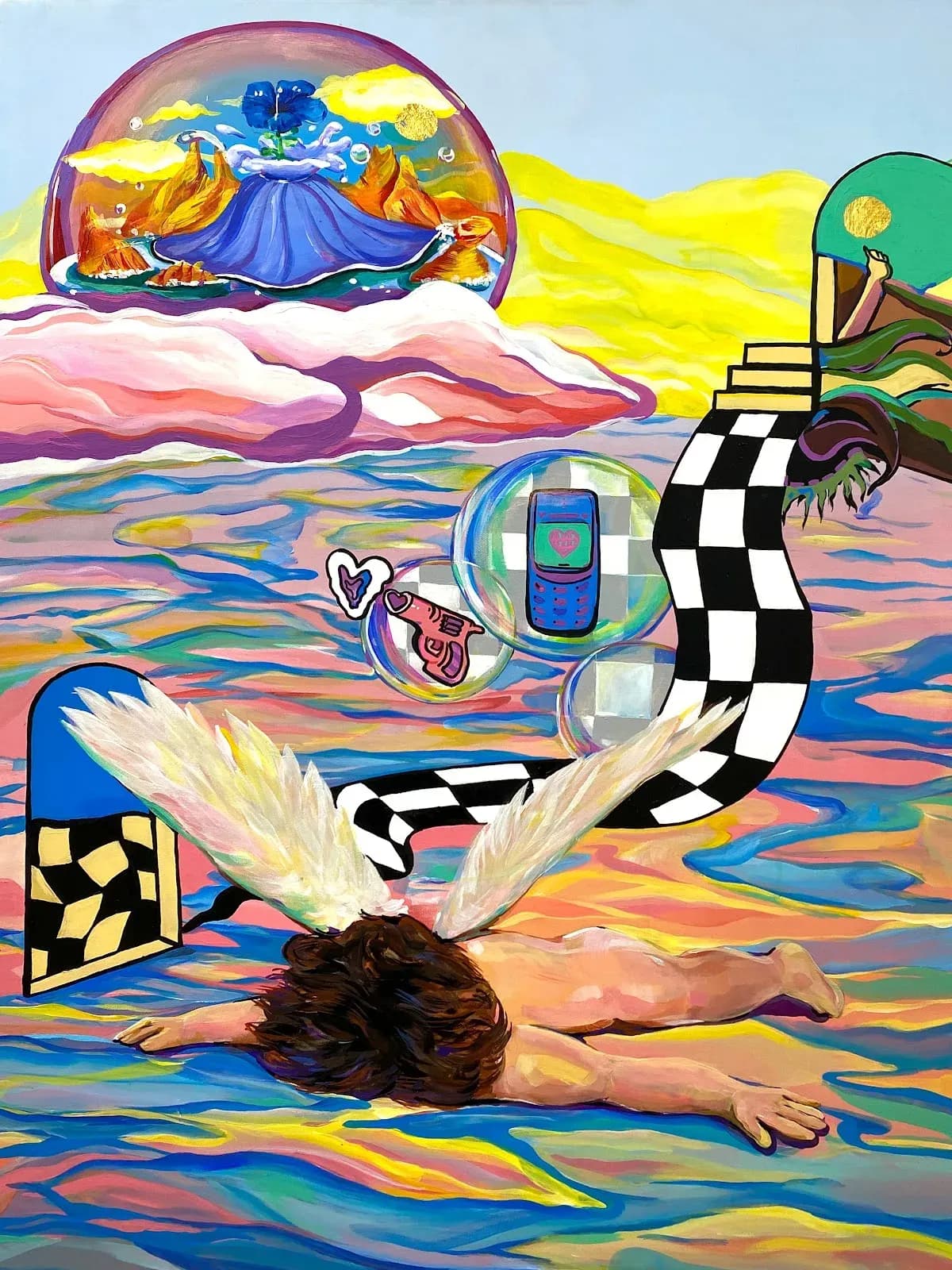 침실의 정제된 한 점