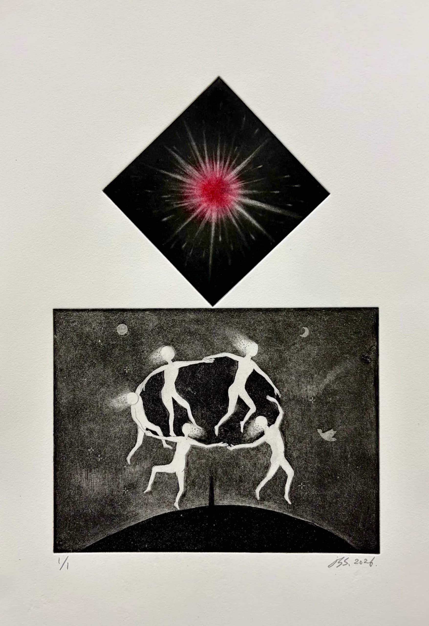 Danc of life, etching, mezzotint 2026 - 장성숙