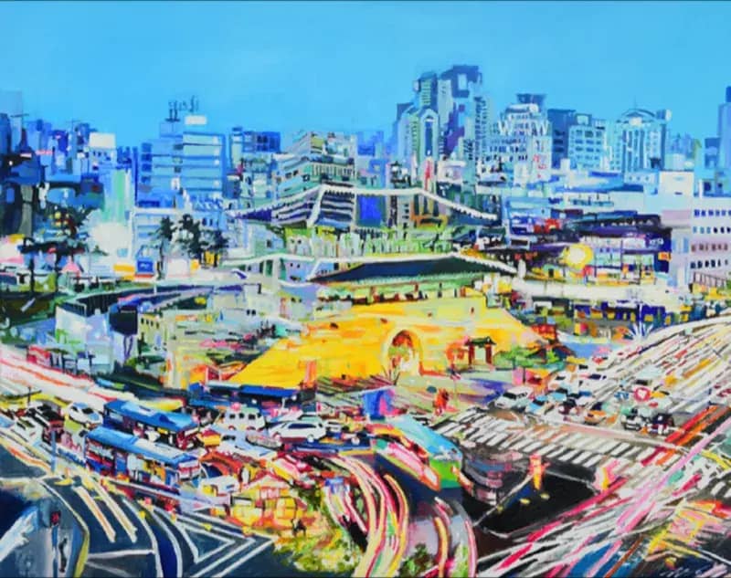 Dongdaemun, Oil on canvas 2024 by Kim Juhui
