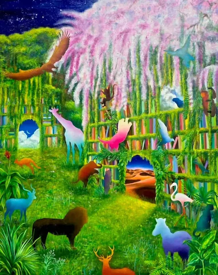 Communion with Another World, Oil on canvas 2025 by Cheon Jisu