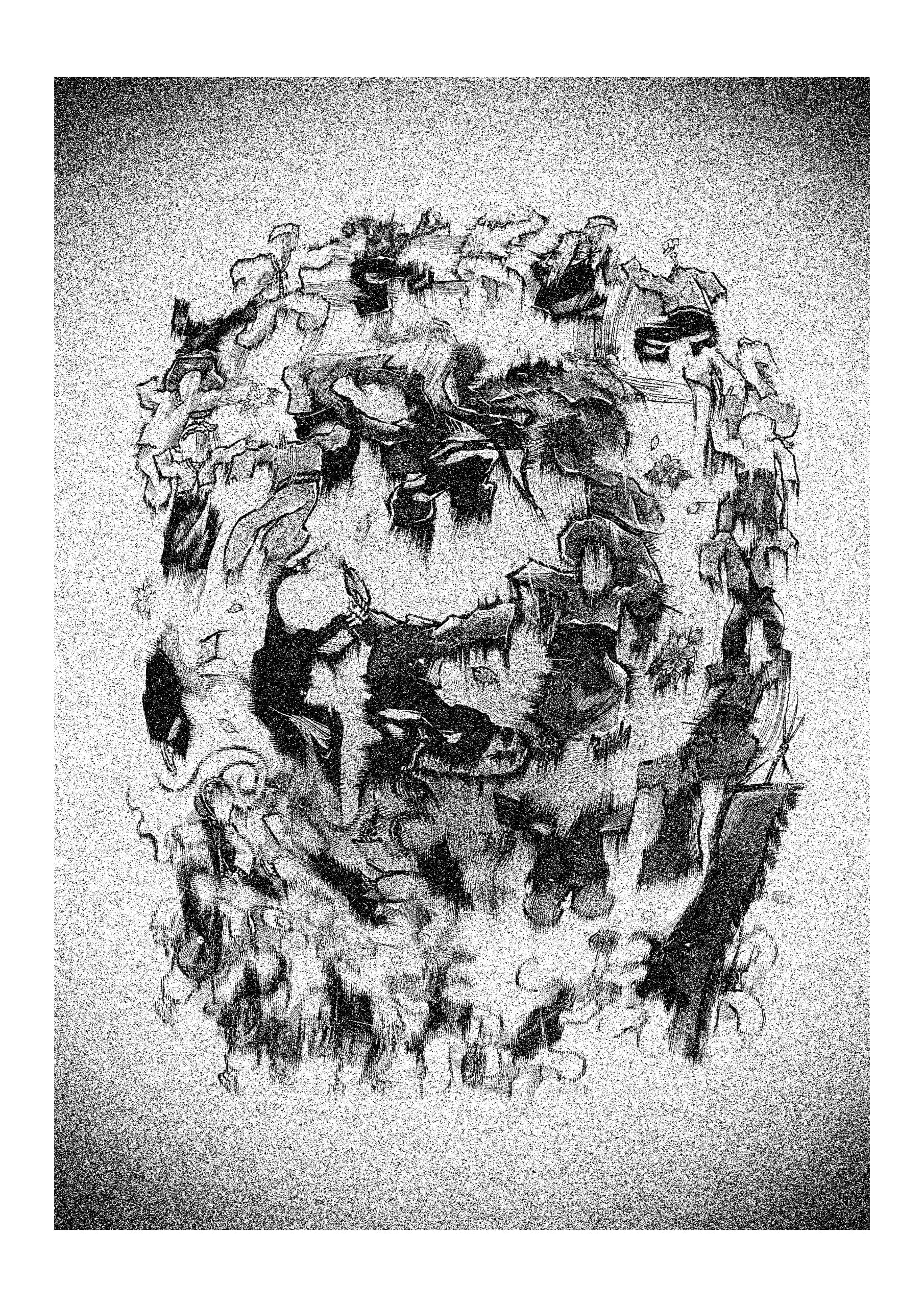 殘存, mixed media on printmaking paper 2026 - 성희원