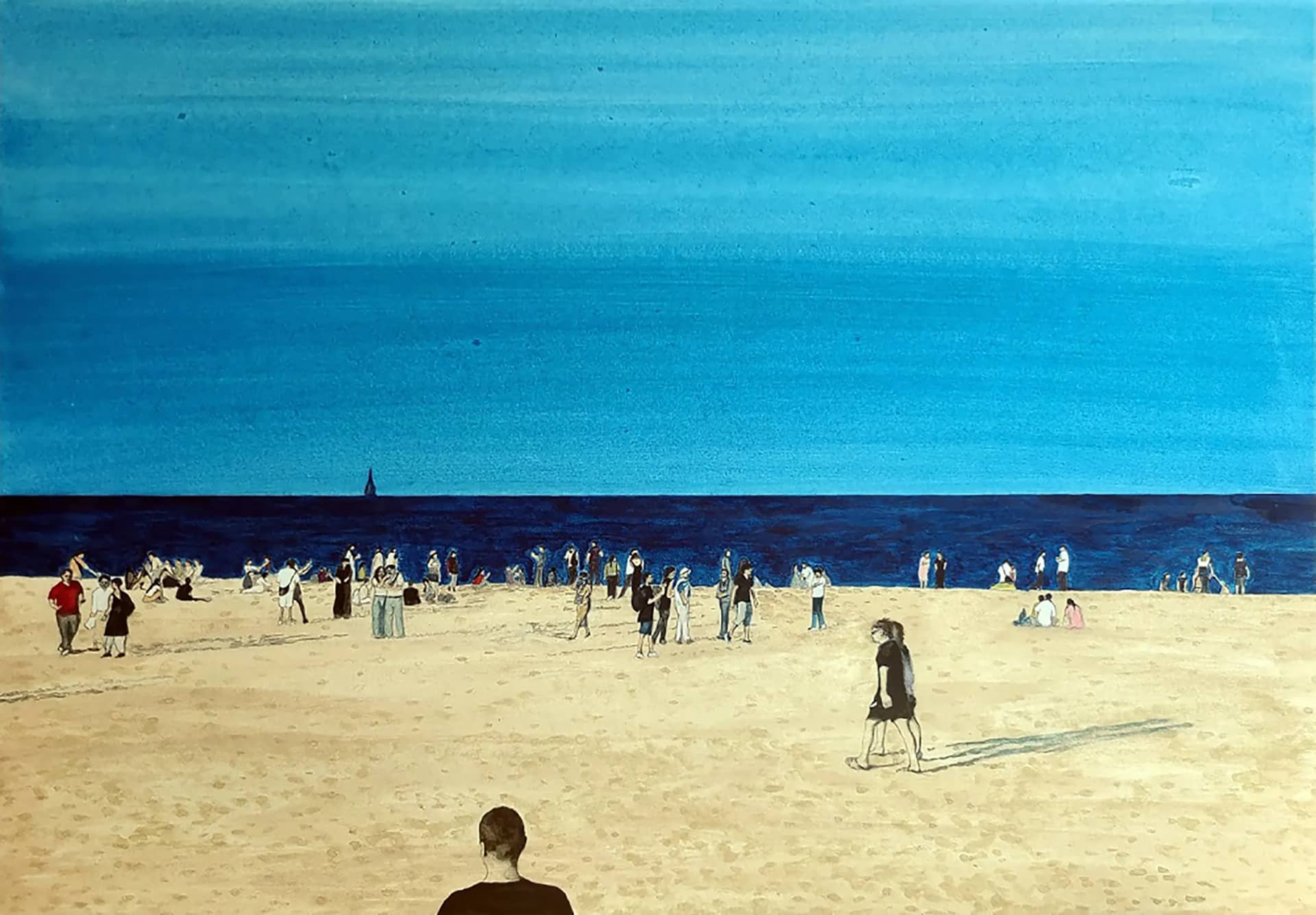 Beach, acryic,watercolor on paper 2023 - 이현정