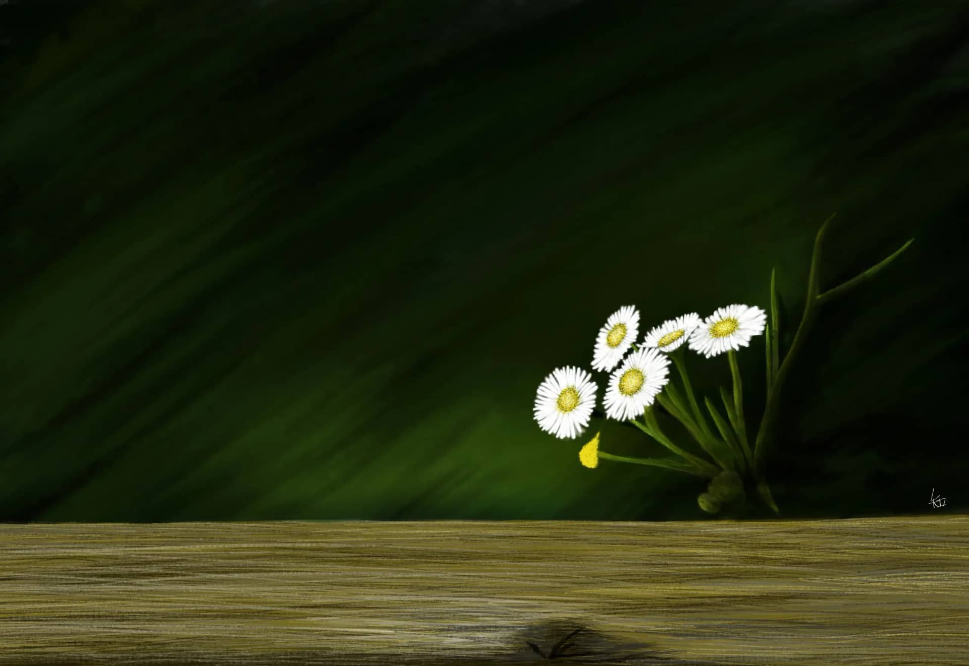 풀, 꽃!, Digital painting - 림지언