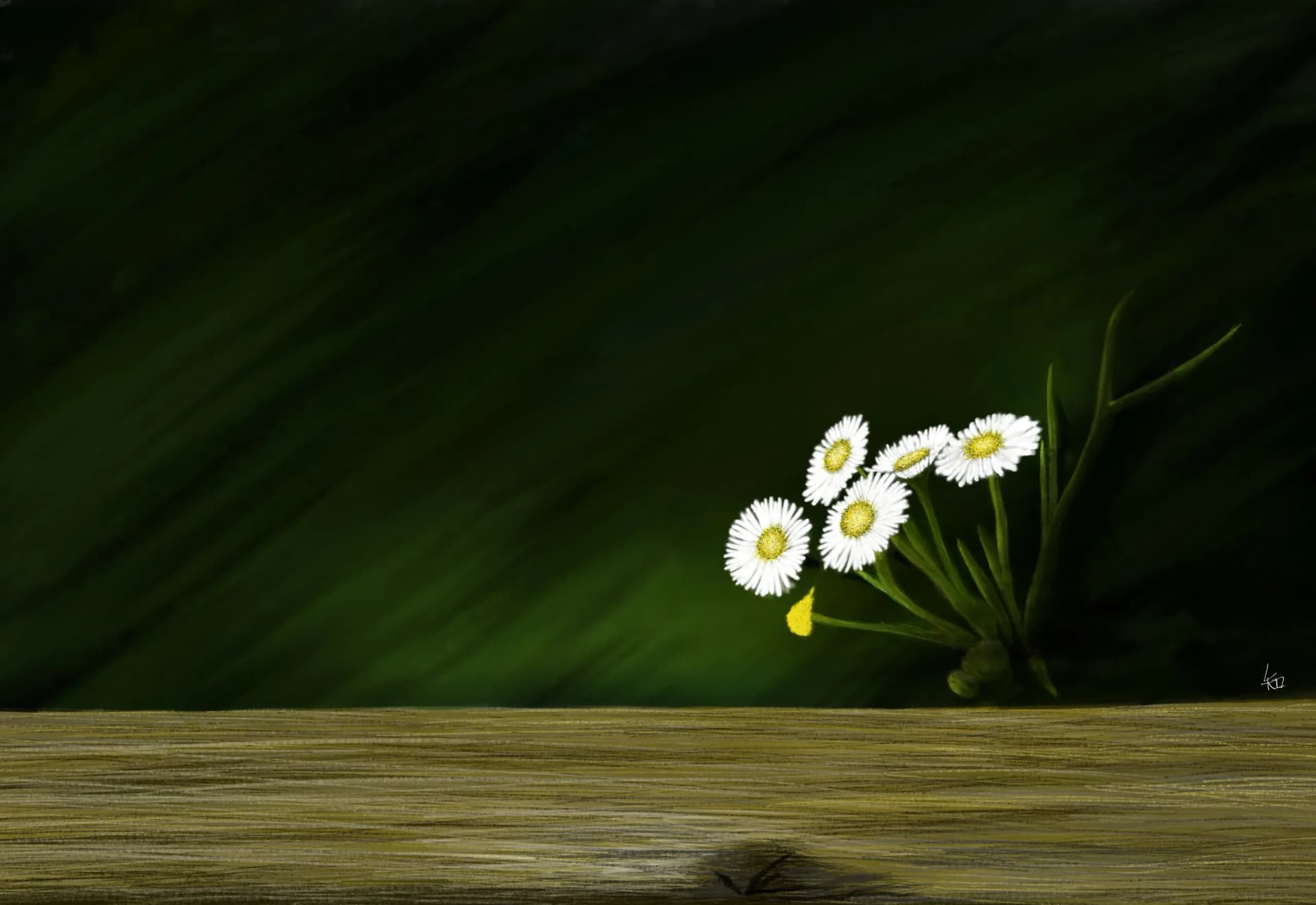 Grass, Flower!, Digital painting - 림지언(Ji-oen Lim)