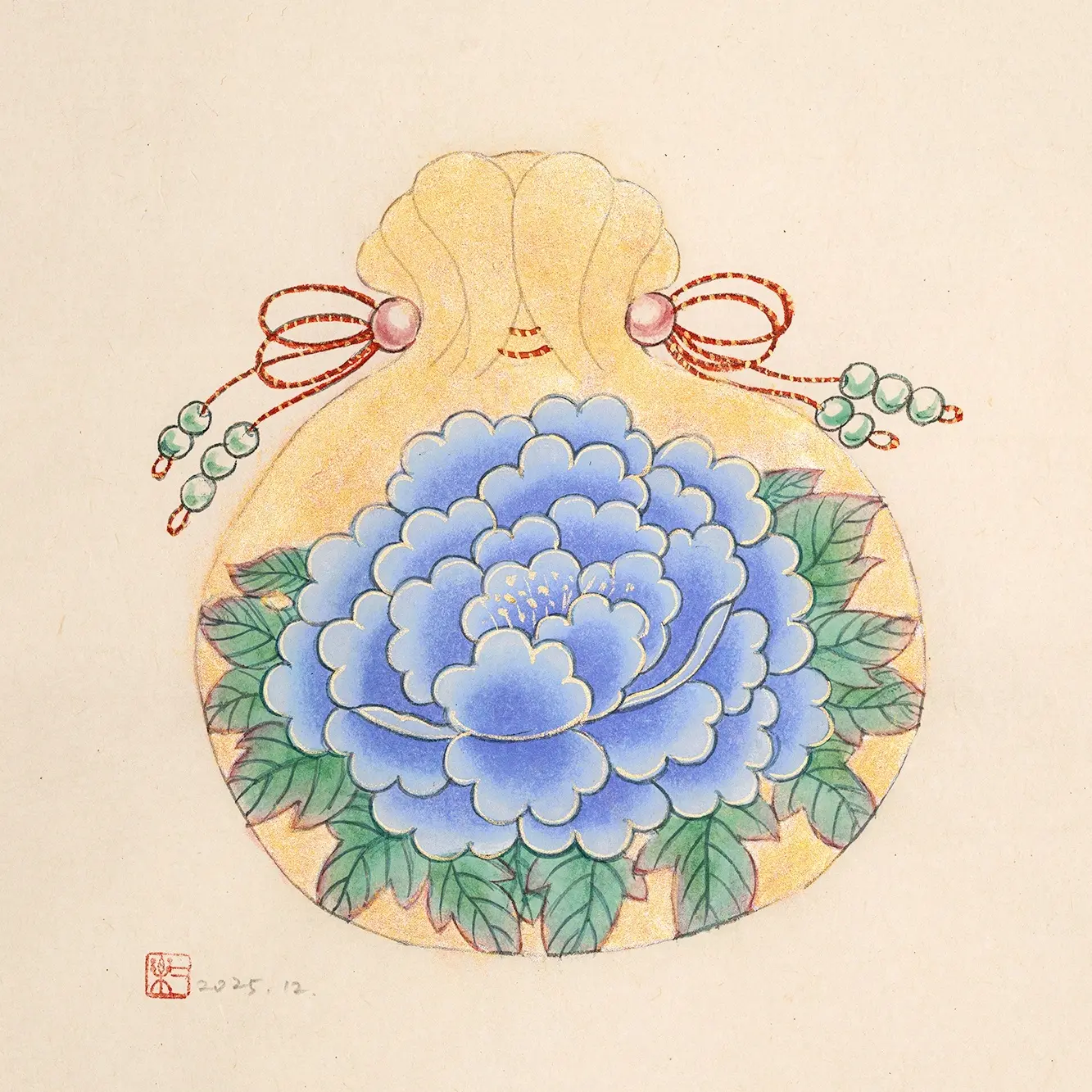 복주머니(블루) - 조이락